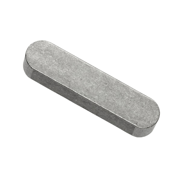 Undersized Machine Key, Round End, Carbon Steel, plain, 80 mm L, 18 x 11 mm Sq
